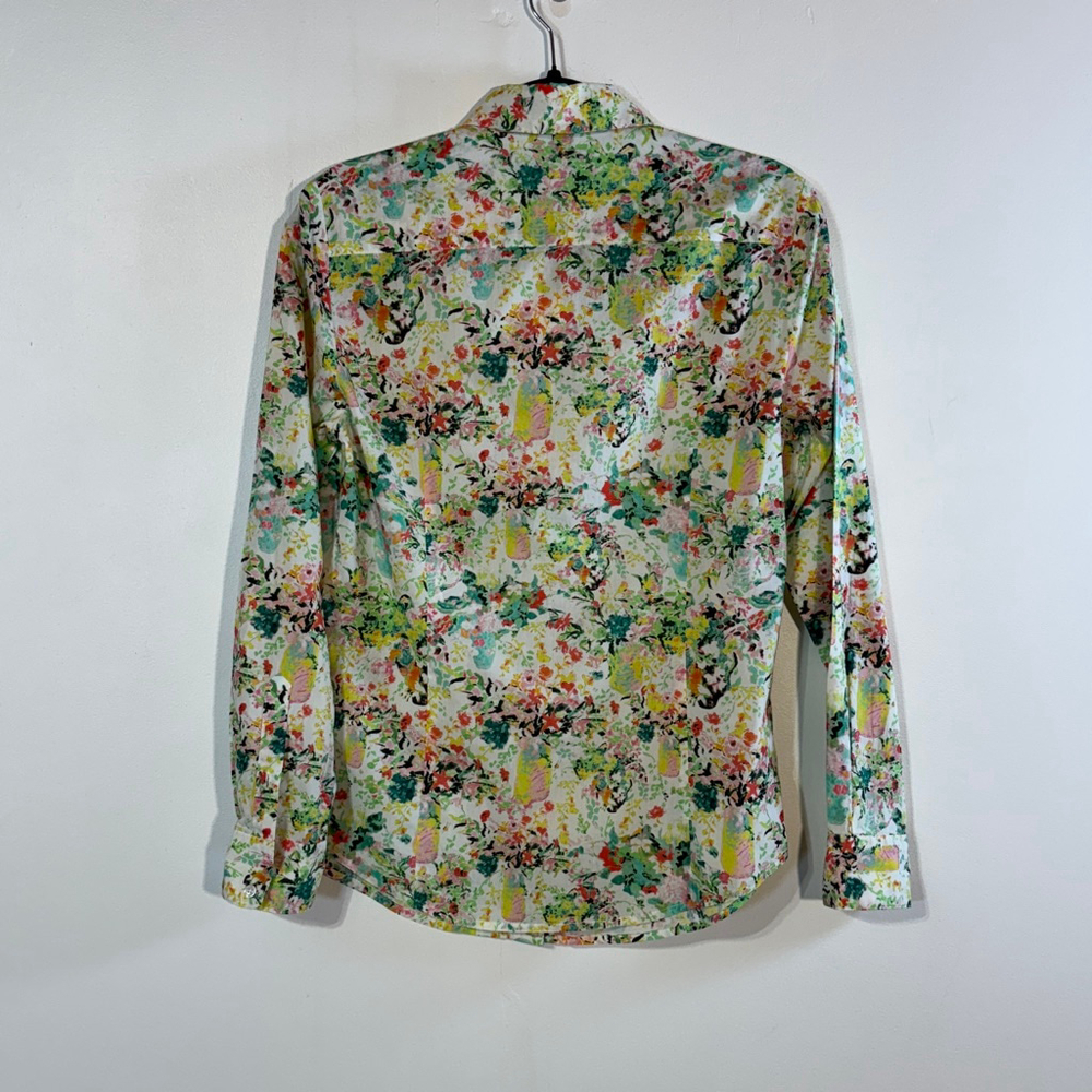 Liberty London Art Fabrics Floral Cotton Button Down Shirt Women's Small Pink - Picture 3 of 11